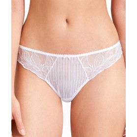 Tanga AUBADE FLEUR DE TATOO BLANC