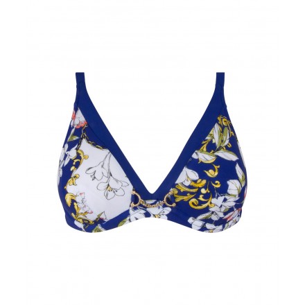 Haut de maillot de bain armature triangle LISE CHARMEL FOULARD RIVIERA SAPHIR