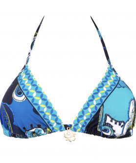 Haut de maillot de bain triangle LISE CHARMEL SOLEIL FLORAL BLEU FLORAL