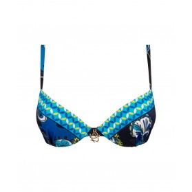 Haut de maillot de bain coque LISE CHARMEL SOLEIL FLORAL BLEU FLORAL