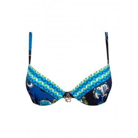 Haut de maillot de bain coque LISE CHARMEL SOLEIL FLORAL BLEU FLORAL