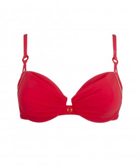 Haut de maillot de bain armatures LISE CHARMEL PLAISIR REGATE ROUGE HIBISCUS