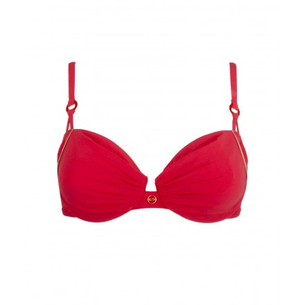 Haut de maillot de bain armatures LISE CHARMEL PLAISIR REGATE ROUGE HIBISCUS