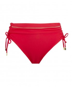 Slip de bain coulisses LISE CHARMEL PLAISIR REGATE ROUGE HIBISCUS