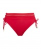 Slip de bain coulisses LISE CHARMEL PLAISIR REGATE ROUGE HIBISCUS