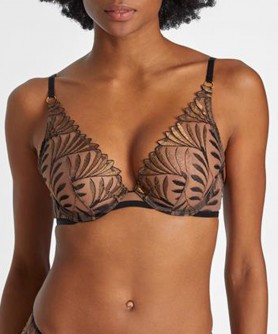 Soutien-gorge triangle push-up AUBADE SENSORY ILLUSION GOLDEN LEAVES