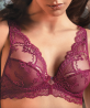 Soutien-gorge triangle sexy glamour LISE CHARMEL SUBLIME EN DENTELLE FUSHIA SUBLIME