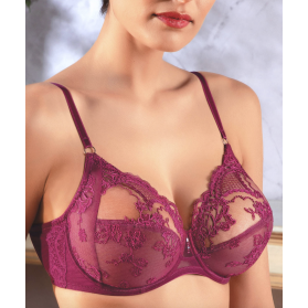 Soutien-gorge armature bien-être LISE CHARMEL SUBLIME EN DENTELLE FUSHIA SUBLIME