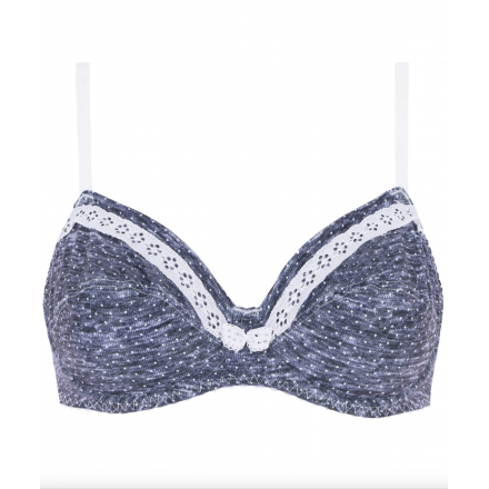 Soutien-gorge armatures ANTIGEL JEAN DE FILLES POIS DENIM