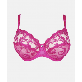 Soutien-gorge armature bien-être EPRISE DE LISE CHARMEL GUIPURE CHARMING DRESSING MAGENTA