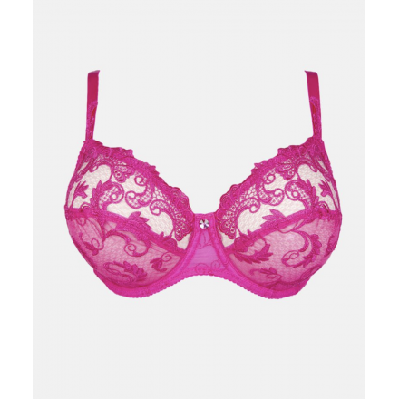 Soutien-gorge armature bien-être EPRISE DE LISE CHARMEL GUIPURE CHARMING DRESSING MAGENTA