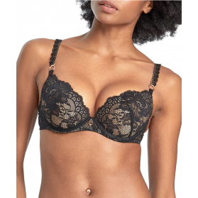 Soutien-gorge push-up AUBADE NIGHT BIRD BLACK QUEEN