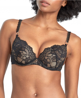 Soutien-gorge push-up AUBADE NIGHT BIRD BLACK QUEEN