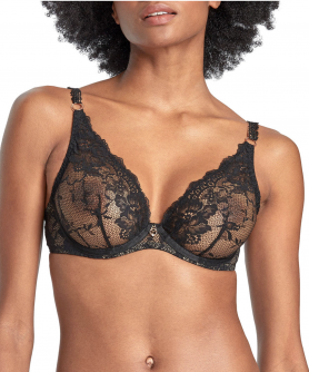 Soutien-gorge triangle armatures AUBADE NIGHT BIRD BLACK QUEEN