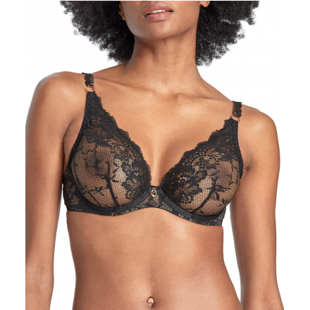 Soutien-gorge triangle armatures AUBADE NIGHT BIRD BLACK QUEEN