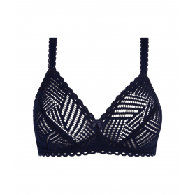 Soutien-gorge sans armatures bonnet profond ANTIGEL TRESSAGE GRAPHIC MARINE