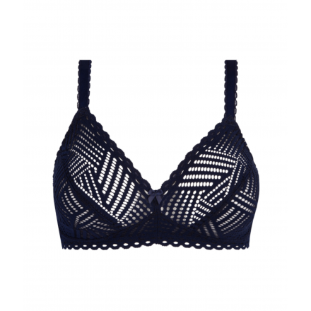 Soutien-gorge sans armatures bonnet profond ANTIGEL TRESSAGE GRAPHIC MARINE