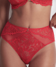 Culotte haute AUBADE FLOWERMANIA ROUGE FLORAL