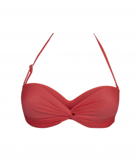 Haut de maillot de bain bandeau coque ANTIGEL LA STARLETTE STAR CORAIL