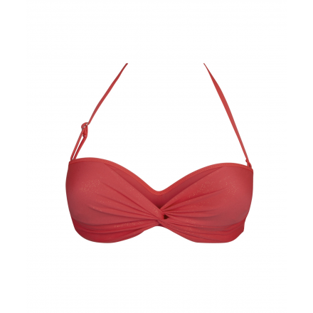 Haut de maillot de bain bandeau coque ANTIGEL LA STARLETTE STAR CORAIL