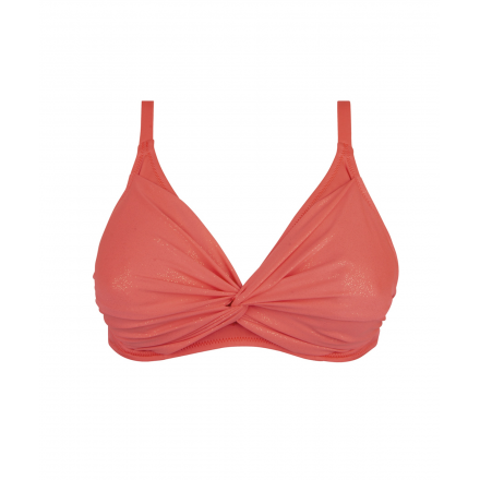 Haut de maillot de bain triangle armatures ANTIGEL LA STARLETTE STAR CORAIL