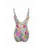 Maillot de bain une pièce nageur maintien sans armatures bonnet souple ANTIGEL LA MUSE DES ILES ILE PARADIS