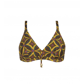 Haut de maillot de bain triangle armatures ANTIGEL LA MUSE AFRICA JAUNE AFRICA