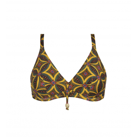 Haut de maillot de bain triangle armatures ANTIGEL LA MUSE AFRICA JAUNE AFRICA