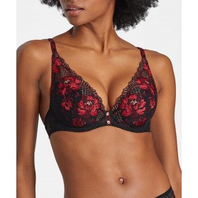 Soutien-gorge push-up foulard AUBADE MELODIE D'ETE BLACK CHERRY