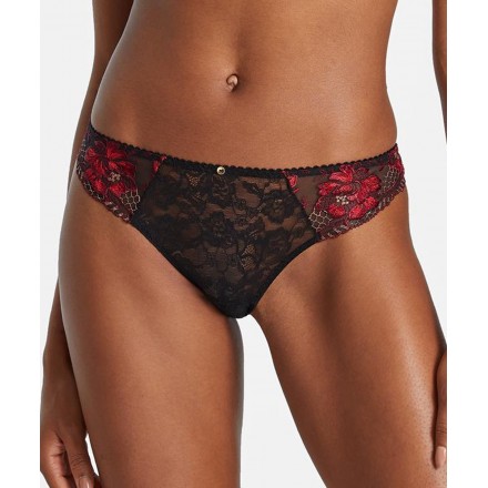 Slip italien AUBADE MELODIE D'ETE BLACK CHERRY