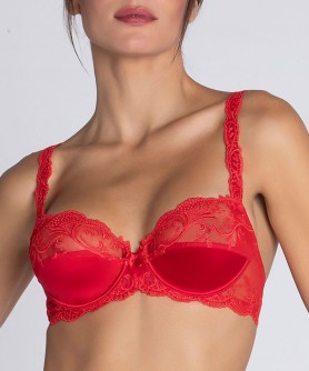Soutien-gorge avec armatures LISE CHARMEL SPLENDEUR SOIE SPLENDEUR ROUGE