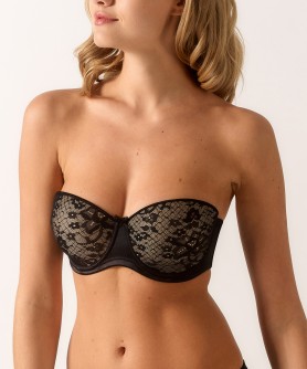 Soutien-gorge bandeau coque Melody - Noir