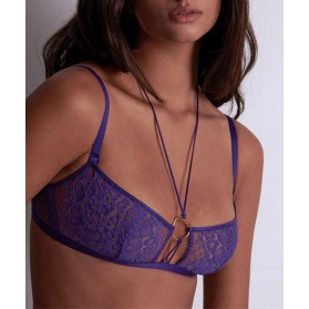 Soutien-gorge brassière en dentelle AUBADE ILLUSION FAUVE ULTRAVIOLET