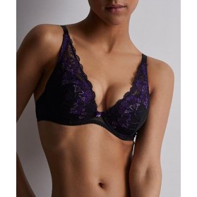 Soutien-gorge push-up triangle AUBADE A FLEUR DE TOI DARK ORCHID