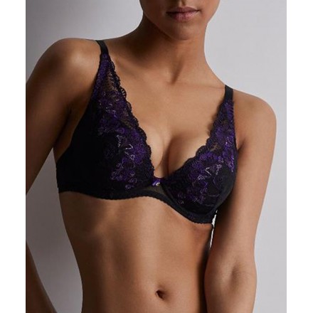 Soutien-gorge push-up triangle AUBADE A FLEUR DE TOI DARK ORCHID