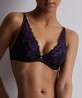 Soutien-gorge push-up triangle AUBADE A FLEUR DE TOI DARK ORCHID