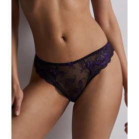 Tanga AUBADE A FLEUR DE TOI DARK ORCHID