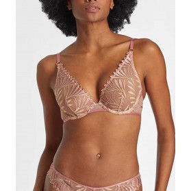 Soutien-gorge triangle push-up AUBADE SENSORY ILLUSION SILK ROSE