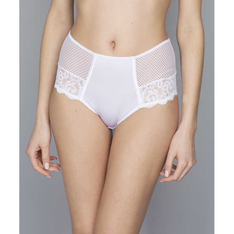 MAISON LEJABY GABY CULOTTE BLANC FALBALAS