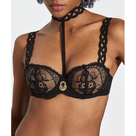 Soutien-gorge dentelle corbeille AUBADE PRECIOUS TALE NOIR MYSTIQUE