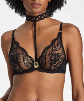 Soutien-gorge dentelle triangle armatures AUBADE PRECIOUS TALE NOIR MYSTIQUE