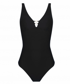 Maillot de bain une pièce nageur maintien sans armatures LISE CHARMEL PERLES NACREES NOIR