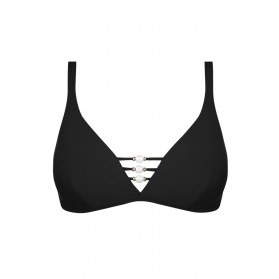 Haut de maillot de bain triangle coque sans armatures LISE CHARMEL PERLES NACREES NOIR