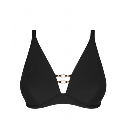 Haut de maillot de bain triangle armatures LISE CHARMEL PERLES NACREES NOIR