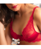 Soutien-gorge triangle glamour soie LISE CHARMEL SPLENDEUR SOIE SPLENDEUR ROUGE