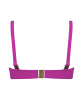 Haut de maillot de bain triangle coque sans armatures LISE CHARMEL PERLES NACREES TRESSES FUSHIA