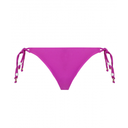 Slip de bain bikini LISE CHARMEL PERLES NACREES TRESSES FUSHIA