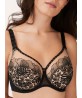 Soutien gorge emboitant armatures Agathe - Noir