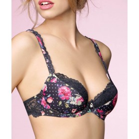 Soutien-gorge pigeonnant ANTINEA DE LISE CHARMEL ROSES DE PALERME