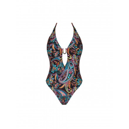 Maillot de Bain Nageur COLLECTION ANTIGEL LA BAYADERE NOIR FLASHY